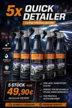 QUICK DETAILER  Synthetic Wachs 5 x 1 L Sprühflasche
